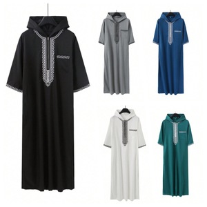 Nuova Camicia Etnica Casual da <span class=keywords><strong>Uomo</strong></span> in Poliestere Ricamato 2026, a Maniche Corte, Vestibilità Ampia, Quattro Stagioni, Disponibile per il Commercio Transfrontaliero - Product Image 1