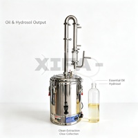 Distillateur Commercial à Vapeur en Acier Inoxydable Certifié CE 15-98L pour Huiles Essentielles (Lavande, Rose) – Exportation
