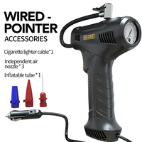 Compresseur d'Air Portable Multi-Mode Sans Fil Digital HF8166 Type Pistolet à Pompe Gonfleur pour Pneus de Voiture et Vélo, Ballons