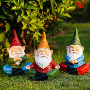 Nuevo producto ecológico transfronterizo, meditación, duende, jardín, elfo, adornos de resina, hogar al aire libre, patio, artesanías enanas - Product Image 1