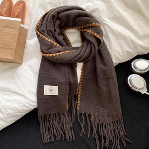 Autumn Winter Women's High-end Polyester Long Neck Warmer Korean Style Atmosphere Plush <strong>Shawl</strong> Outerwear Decoration Gift - Product Image 6