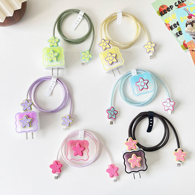 Factory Price 3D Cute Cartoon Shockproof Fast Charger Protective Cases 18W 20W Data Cable Protector Case