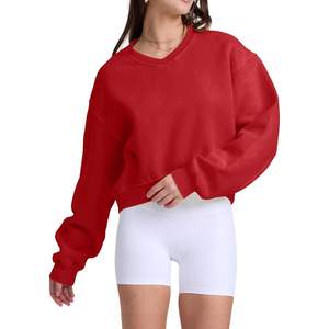 2025 Women's Oversized Hooded Crop Top Heavyweight Acid Wash Cotton <b>Fleece</b> Hoodie Vintage 3D Pattern Silk Material - Product Image 1