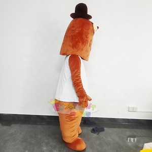 Costume de mascotte de marmotte de <span class=keywords><strong>dessin</strong></span> <span class=keywords><strong>animé</strong></span> mignon personnalisé Costume de mascotte en peluche de partie d'activité de caractère d'animal adulte à vendre - Product Image 2
