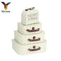 Boîte cadeau de Noël personnalisée avec impression colorée, boîte en carton en forme de valise pour les jouets et les cartes des enfants, ensemble de valises en papier