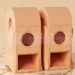Speaker Full-Range Kotak Kosong Box MDF Rak Buku Demam HIFI345 Inch Frekuensi Penuh Diy4 Inci