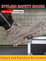 Chaussures de sécurité pour hommes de haute qualité, résistantes aux chocs et aux perforations, avec embout en plastique, toutes saisons, hiver, protection