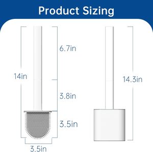 Ménage Mini brosse de toilette en silicone écologique outil de nettoyage Super capacité de nettoyage ensembles de supports muraux pour le nettoyage - Product Image 2