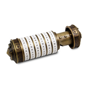 Código <span class=keywords><strong>Da</strong></span> <span class=keywords><strong>Vinci</strong></span> Juguetes Metal Cryptex Cerraduras Contraseña Cilindro Regalos DE BODA Contraseña Presente Contraseña Letra Bloqueo Anillo Titular - Product Image 4