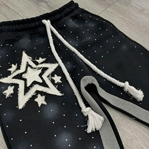 Pantalons de survêtement évasés en molleton français personnalisés pour hommes, streetwear, 400 g/m², vêtements Y2K - Product Image 2