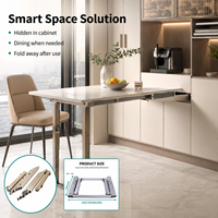 Glissière de table escamotable dissimulée, glissière de tiroir coulissant pour armoire d'entrée, en aluminium