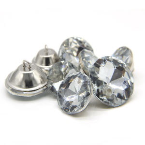 Boutons <span class=keywords><strong>de</strong></span> tapisserie transparents en <span class=keywords><strong>strass</strong></span>, pour couture <span class=keywords><strong>de</strong></span> <span class=keywords><strong>lit</strong></span>, canapé, tête <span class=keywords><strong>de</strong></span> <span class=keywords><strong>lit</strong></span>, 50 pièces, fournitures d'usine - Product Image 2