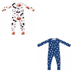 Combinaison bébé en tissu bambou et élasthanne personnalisée, à fermeture éclair bidirectionnelle, facile à changer de couche, confortable et respirante, très vendue - Product Image 4