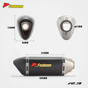 Sistema <span class=keywords><strong>de</strong></span> <span class=keywords><strong>Escape</strong></span> para Motocicleta Forsound, <span class=keywords><strong>Precio</strong></span> <span class=keywords><strong>de</strong></span> Fábrica al por Mayor, <span class=keywords><strong>Tubo</strong></span> Akrapovics GP-Spec, Silenciador <span class=keywords><strong>de</strong></span> Pista, Sistema Slip-on para R3 - Product Image 5