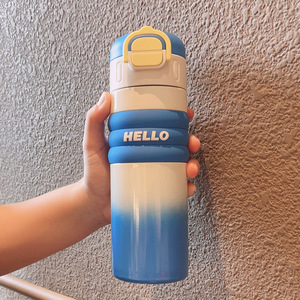 J12 Tazza Personalizzata con Logo 520ml Creativa con Colore Sfumato HELLO Panda Thermos in Acciaio Inox 316 Bottiglia Termica - Product Image 6