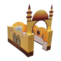 Maison de jeu personnalisée DIY en forme de mosquée pour enfants, maison de jeu en carton, fournisseur chinois d'impression de livres