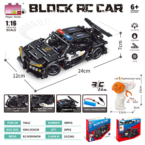 Voiture télécommandée à blocs de construction géniale pour adultes, hommes ou adolescents, course et construction de voitures similaires, modèle de voiture <span class=keywords><strong>SWAT</strong></span> 2.4G - Product Image 2