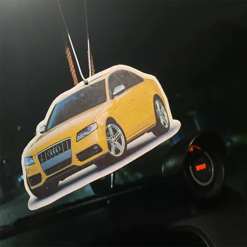 2024 Hot selling cheap wholesale custom logo perfume scent hanging paper car closet air freshener fragrance