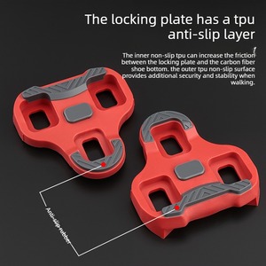 Calas de Bicicleta de Carretera de 3 Orificios Compatibles con LOOK <span class=keywords><strong>KEO</strong></span>, 0/4.5/9 °   Zapatillas Universales de Ciclismo sin Cordones de Nailon Flotante para Interiores/Exteriores - Product Image 5