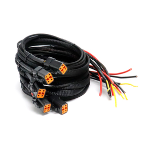 Harnais de câblage automobile personnalisé DT 4 broches avec gaine tressée en nylon, câble automobile, faisceau de câblage pour véhicule sur mesure - Product Image 1