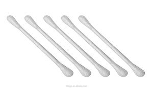Bâtonnets de <span class=keywords><strong>coton</strong></span> double tête non tissés, tampon grand format, avec tige en plastique écologique chinoise et tige en papier, pour hôtel, 120 pièces avec sac de voyage - Product Image 3