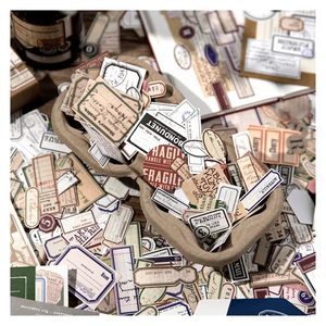 200 feuilles/paquet, étiquettes <span class=keywords><strong>de</strong></span> <span class=keywords><strong>la</strong></span> première série, papier adhésif pour sacs, collage rétro, décoration <span class=keywords><strong>de</strong></span> <span class=keywords><strong>vacances</strong></span>, autocollants pour carnet, messages - Product Image 3