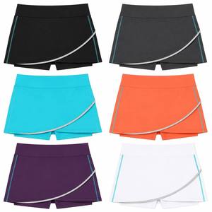 <span class=keywords><strong>Falda</strong></span> pantalón deportiva asimétrica para mujer, diseño OEM/ODM personalizado, con ribete reflectante, pantalones cortos incorporados, cintura alta, secado rápido y elasticidad en 4 direcciones. - Product Image 5