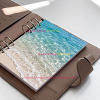 Couverture d'agenda personnalisée imprimée en couleur sur carton, format A5 A6 A7 B5, avec 6 anneaux, pour classeur de budget