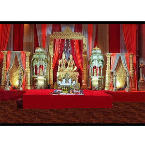 Tradicional Shiv Parvati tema boda escenario Grand Srilankan boda escenario decoración hindú boda Shiv Parvati escenario configuración - Product Image 1