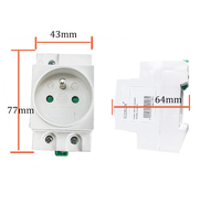 Marca IGERCN, IG-303SR, Enchufe de Pared Modular Industrial para Riel DIN, Enchufe Europeo, IP22, 250V, 16A, 1 Salida, Material de PC