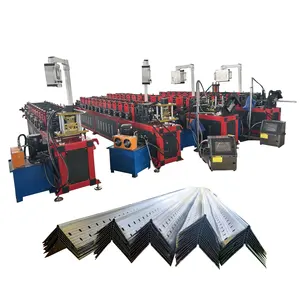 light gauge steel slotted L angle roll forming machine for Drywall Corner Bead L beads 90/ 130 Degree with punch