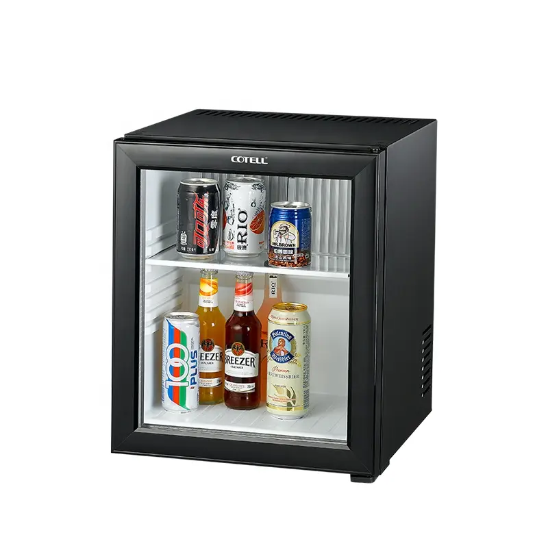 Cotell AR-130AB 소형 냉장고 호텔 유리제 문을 가진 전자 소형 바 냉장고 자동 제상 30 리터 소형 냉장고