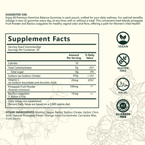 Quan Trọng Nguồn Cao Cấp Dinh Dưỡng Tự Nhiên PH Dứa Gummies Cho Phụ Nữ Của Cân Bằng Nữ Tính Thảo Dược Bổ Sung Không Cho Mang Thai - Product Image 2