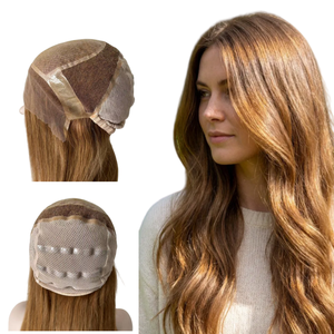 Cabello Humano Virgen Brasileño # Peluca Médica de Encaje Completo con Parte Superior de Seda 5x5, 8 Piezas, 180% de Densidad, Lacia y Sedosa, con Tira Antideslizante de Silicona - Product Image 1