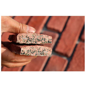 Panel Bata Ringan 3D Rustic Cina, Veneer Bata Interior Buatan Tipis Merah Tua - Product Image 2