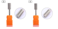 Broca de barril grande de 2,35mm, brocas de carburo de plata para uñas, bandas de lijado para taladro de uñas eléctrico 4XC Ultra grueso