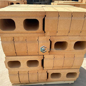 Kunden spezifischer Ofen Feuerfester Seiten feder prüfer Achteckiger Keil bogenförmiger Ziegel Niedriger Kriech Hoher Aluminiumoxid-Anker ziegel Preis - Product Image 3