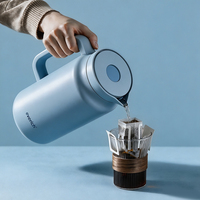 2026 Custom Grote Capaciteit 50/64oz RVS Vacuüm Geïsoleerde Pot/Koker Met Drukknopdeksel Houdt Koud of Warm