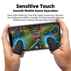 Tùy Chỉnh Siêu Mỏng Carbon Bạc Sợi Thủy Tinh Chơi Game Ngón Tay Tay Áo Thoáng Khí Sweatproof Độ Nhạy Cao Chống Trượt Ngón Tay Bao Gồm - Product Image 2