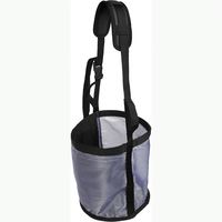 Échantillon gratuit : Sac de nourriture pour chevaux en maille robuste avec sangle réglable, coussinet de confort pour le cou et coussinet nasal