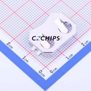 MY-2032-08 Button & Strip Battery Connector SMD Connector Battery Clip CR2032 Phosphor Bronze Nickel - Product Image 1