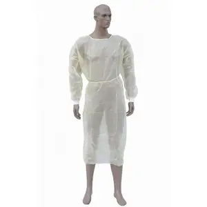 Pp Gogown Aprons Adult CE Blue Medical Protective Clothing 90% Isolation Pe Hospital Medical Insolgridn Disposable Sale White