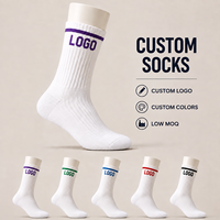 Chaussettes de sport en tissu éponge de haute qualité pour le cyclisme, fabriquées sur mesure par l'usine OEM, faible MOQ, tricotées, antibactériennes, pour jeunes, pour l'entraînement cycliste en extérieur