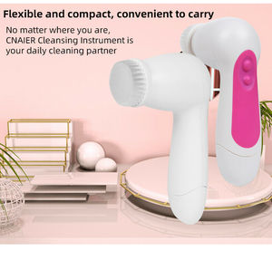 5-1 cepillo de limpieza <span class=keywords><strong>Facial</strong></span> eléctrico depurador cara masajeador maquillaje cepillo sónico rotación portátil impermeable limpiador de la cara - Product Image 4