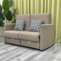 Kunden spezifische 2 Sites Sofa Cum Bed Kleine Wohnung Multifunktion möbel