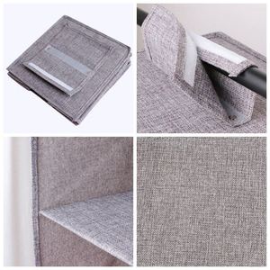 Artificial Cotton Linen Sundries Storage Bag 3/4/5layer Collapsible Hanging Storage <b>Shelves</b> Hanging Closet Organizer - Product Image 4