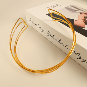 Minimalist C Shape <b>Necklace</b> Zinc Alloy Women's Jewelry Party Fashion Accessory - Product Image 3