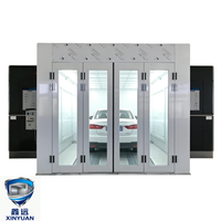 Cabine de peinture automobile diesel chauffée 18KW, double brûleur avec redondance, séchage 80°C, utilisation 24/7, pour véhicules lourds et urgences