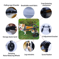 Fauteuil roulant réglable pour chien en alliage d'aluminium, chariot de rééducation pour animaux de compagnie, cadre de soutien léger, aide à la mobilité pour chiens blessés