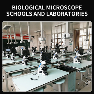 <span class=keywords><strong>Microscope</strong></span> numérique trinoculaire vétérinaire avec moniteur LCD HD et objectifs multiples pour l'échantillonnage de <span class=keywords><strong>sang</strong></span>, de sperme et de tissus animaux - Product Image 4